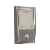 Smart lock with digital keypad on a white background