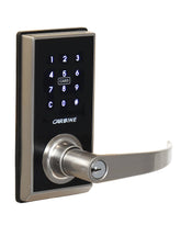 Carbine CEL2-3in1 Standalone fire door Electronic Leverset, Satin Nickel- SKU DAVCEL2-3IN1-SL8SN-FR