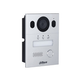 Dahua Hybrid 2-Wire Video 1 Button Silver Residential Intercom Door Station with 2MP Camera, IP65 and IK07 - DHI-VTO2003F