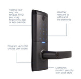 Gainsborough Mode Smart Entrance Lever Lock Graphite