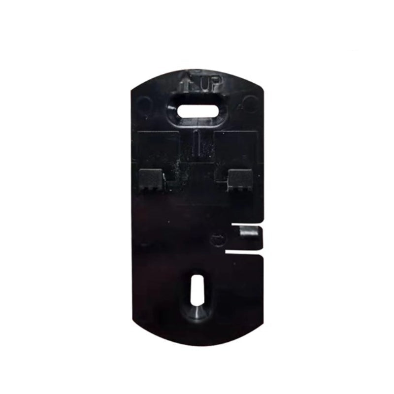 Black metal bracket on a white background