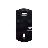 Black metal bracket on a white background