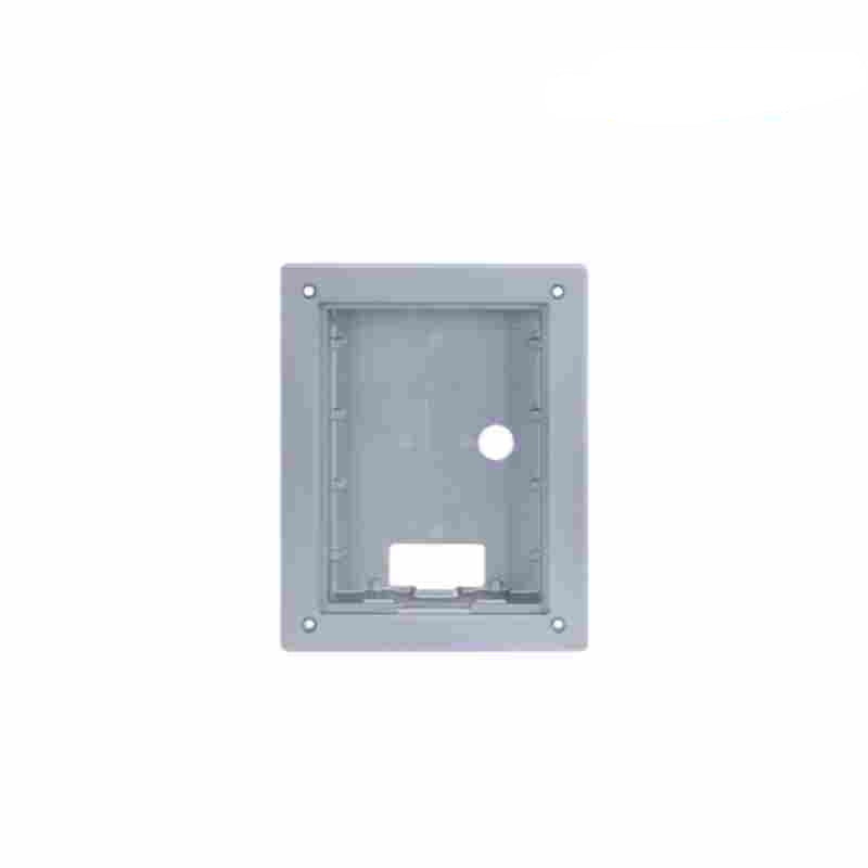 Gray wall plate with a single socket on a white background, featuring the Prime Smart Digital logo.