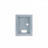 Gray wall plate with a single socket on a white background, featuring the Prime Smart Digital logo.