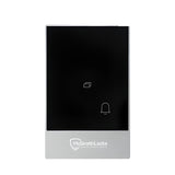 Black and silver doorbell panel with McGrathLocks logo on a white background