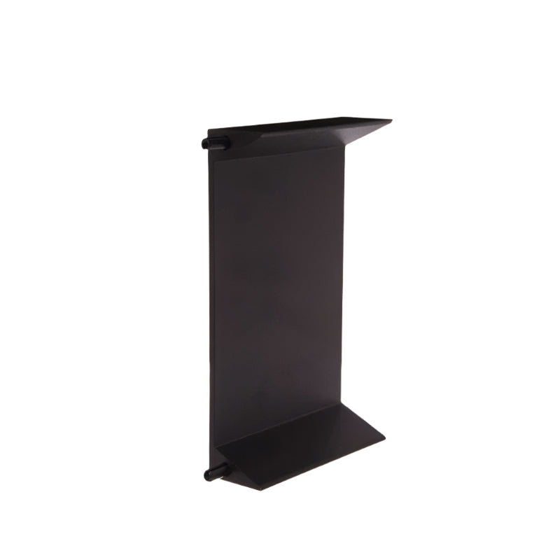 Black metal stand on a white background