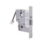 Mechanical door lock mechanism on a white background