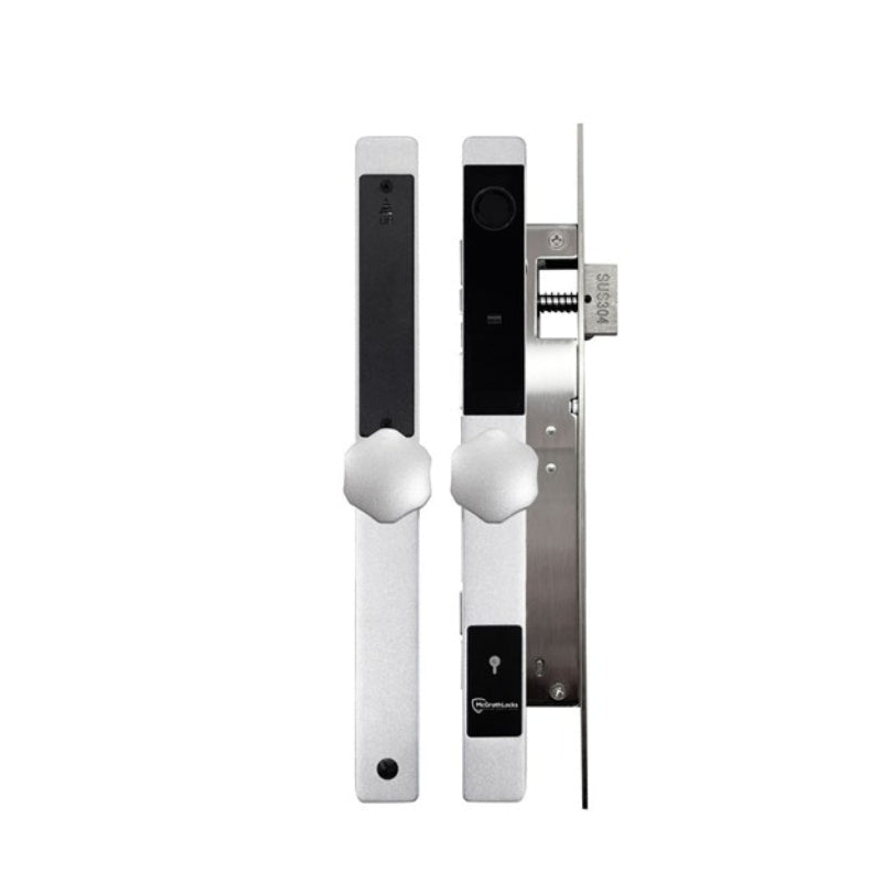 Smart door lock system on a white background