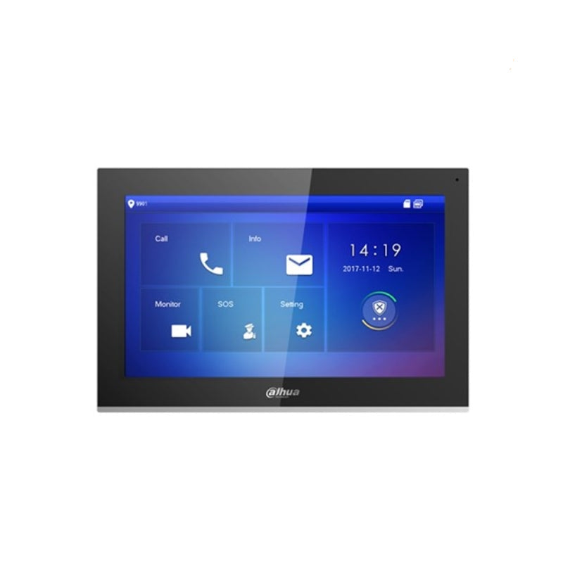 Dahua touchscreen display with user interface on a white background