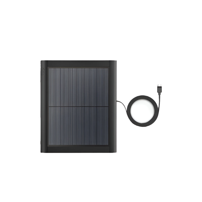 Solar panel with a cable on a white background