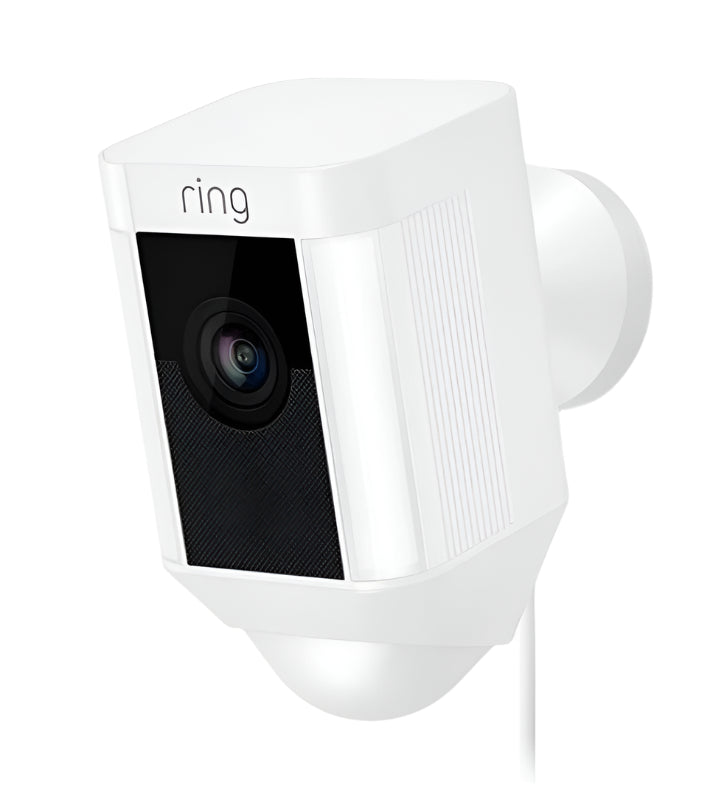Ring security camera on a white background