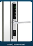 McGrath A231 Slimline Digital lock, Lever Handle, Silver Euro Style 28mm Backset Mortice Lock