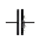 Black digital door lock on a white background