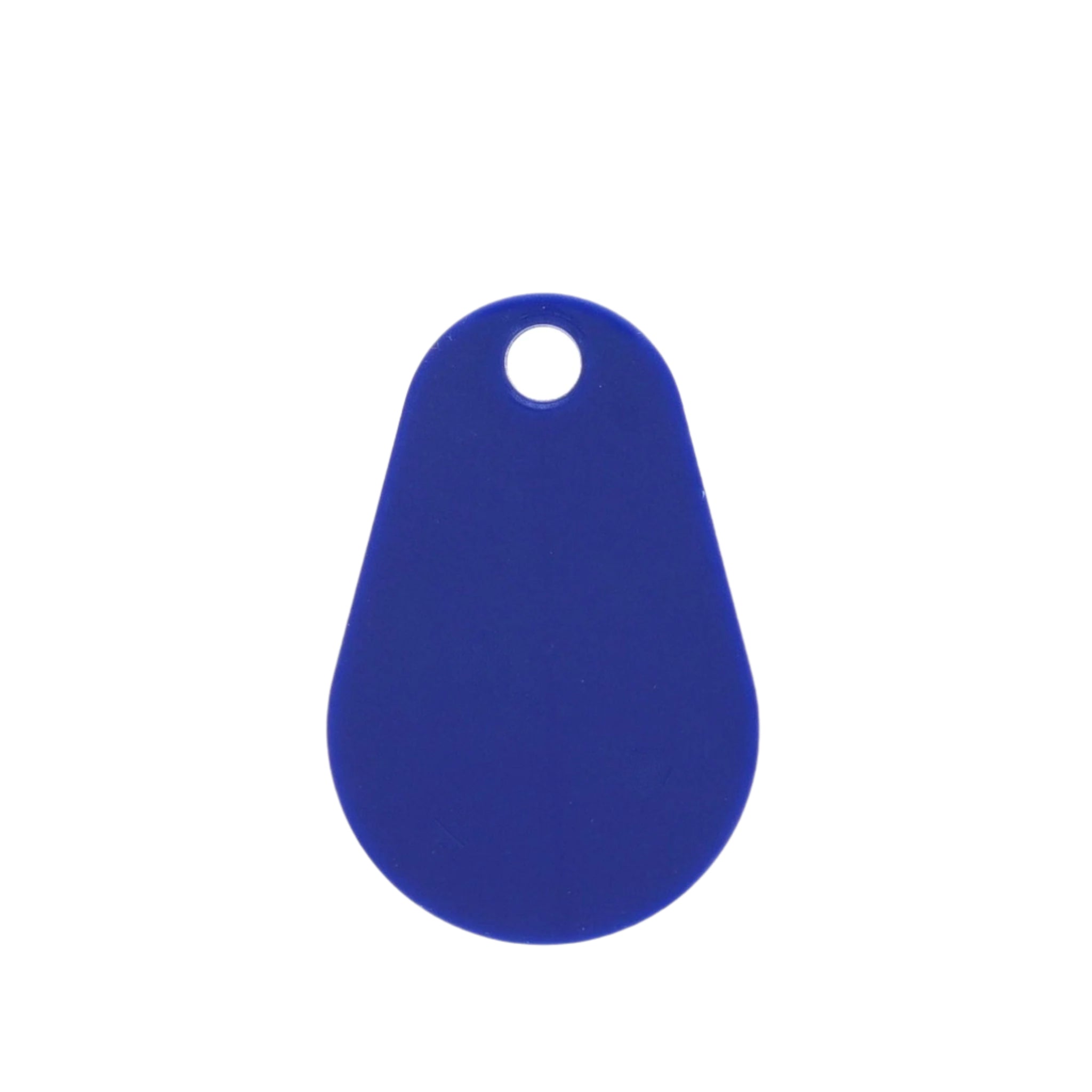 Blue keychain tag with a circular hole on a white background, featuring Prime Smart Digital logo.