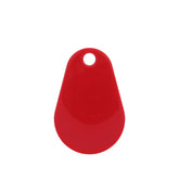 Red keychain tag with a circular hole on a white background, featuring Prime Smart Digital logo.