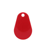 Red keychain tag with a circular hole on a white background, featuring Prime Smart Digital logo.