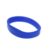 Blue wristband on a white background