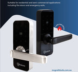 McGrath Windsor Digital Lock, 2 hour Fire Rating, Black Finish, Latch Not Included (Black)