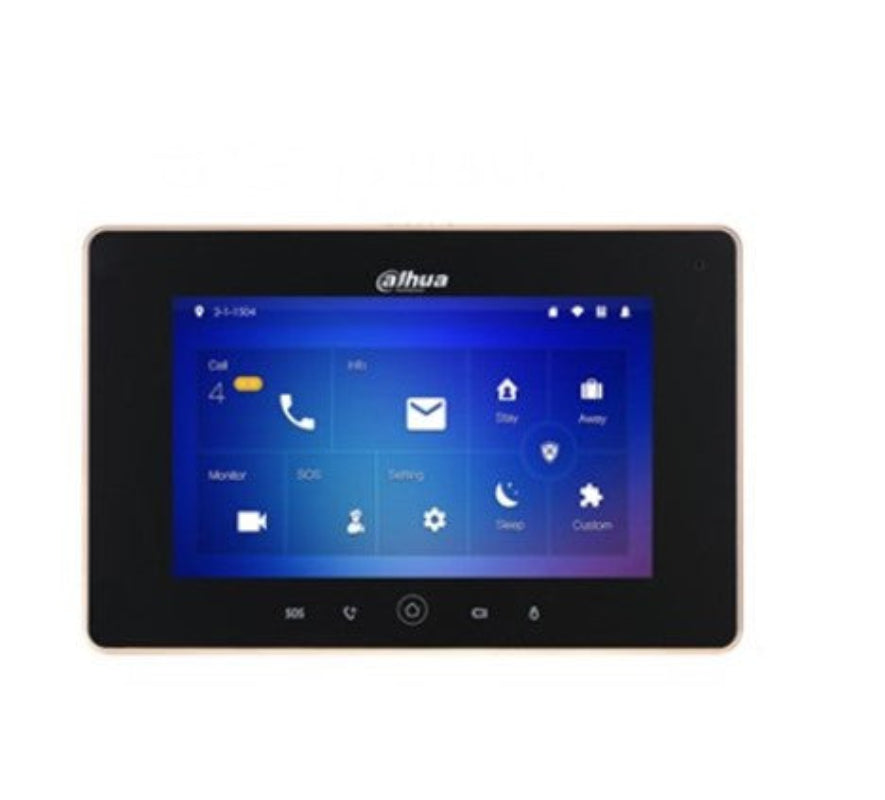 Dahua touchscreen display with user interface on a white background