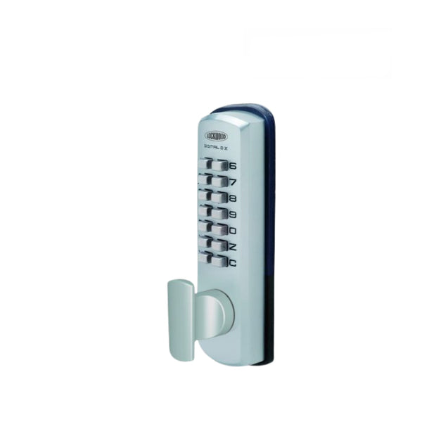 Lockwood Dx Digital Keypad With 002 Dead Latch Open Out Strike With Knob Tp Satin Chrome