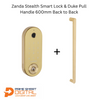 Zanda Bundle Stealth Smart Lock & Duke Pull Handle – Stainless Steel  600mm Back to back