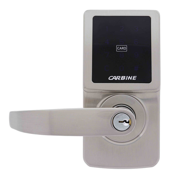 Carbine CEL-3in1 Electronic Leverset, Less batteries, Satin Nickel