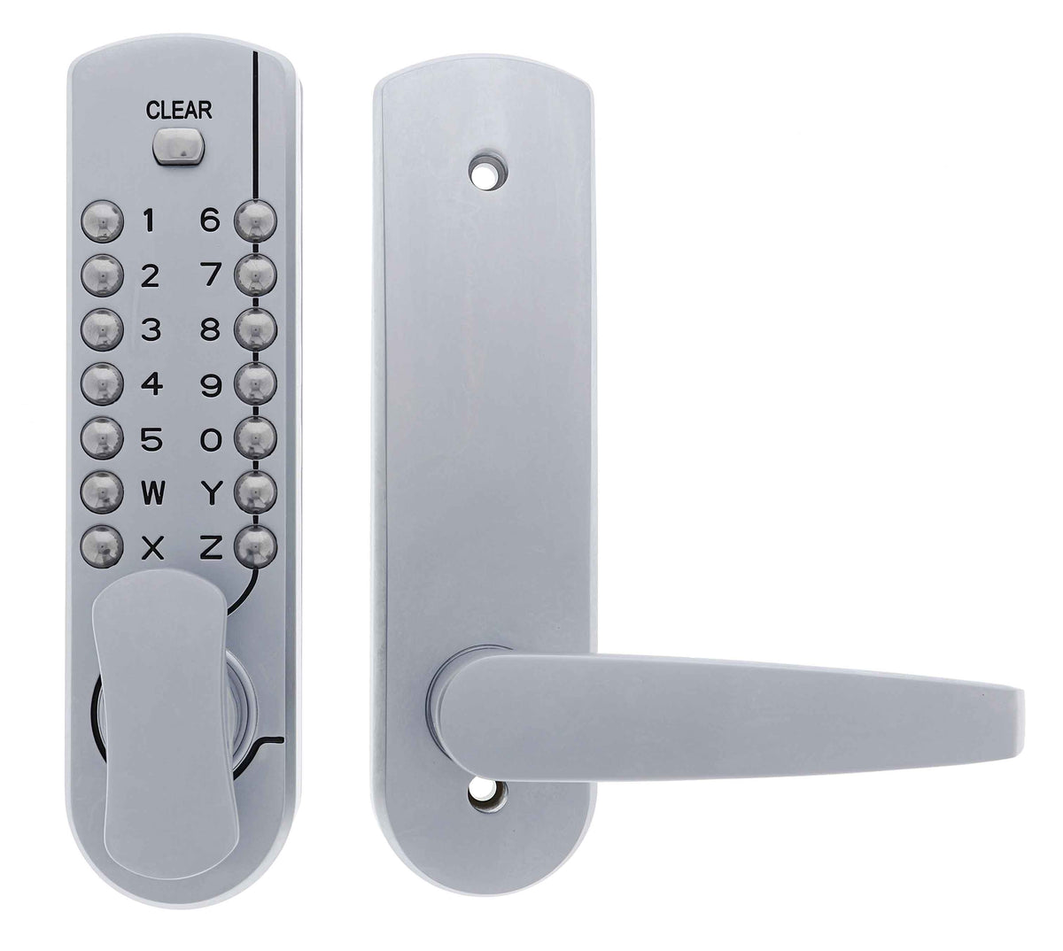 Carbine CDL7000 Heavy duty Knob with holdback lever digital, 60mm backset, Boxed, Satin Chrome- SKU DAVCDL7100-HBSC-HD