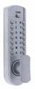 Carbine CDL7000 Heavy duty Knob with holdback lever digital, 60mm backset, Boxed, Satin Chrome- SKU DAVCDL7100-HBSC-HD