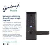Gainsborough Mode Smart Entrance Lever Lock Graphite
