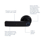 Gainsborough Mode Smart Lever Lock – RFID, Fingerprint, Keypad, Wi-Fi Compatible