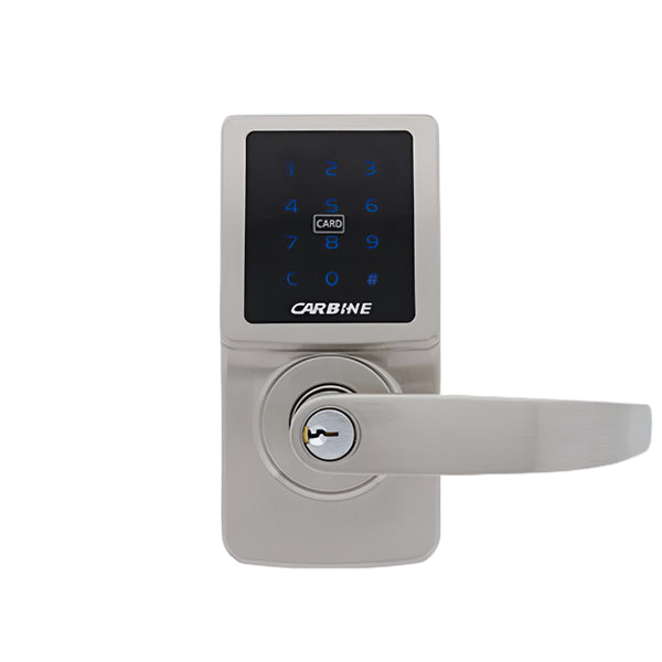 Carbine Electronic Door Lever Set Touch Screen Satin Nickel Cel-3in1-Sl8snkit