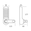 Borg Digital Door Lock Keyless Entry Marine Grade Fire Rated Black Bl5001mgpro