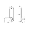 Borg Digital Door Lock Lever Keyless Marine Grade Chrome Plate Bl5201mg