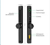 McGrath A231 Slimline Digital Lock, Hexagon Handle, Black  Euro Style 35mm Backset Hook Bolt Mortice Lock, Suits Sliding Doors