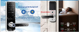 McGrath NX1 Digital Lock, Black Finish with 60/70mm Adjustable Backset Tubular Latch