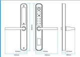 McGrath A210 Slimline Digital Lock, Black  Euro Style 30mm Backset Mortice Lock