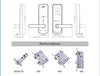 McGrath NX1 Digital Lock, Black Finish with 60/70mm Adjustable Backset Tubular Latch