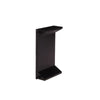 Black metal bracket on a white background