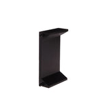 Black metal bracket on a white background