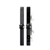Black electronic door handle with lock on a white background