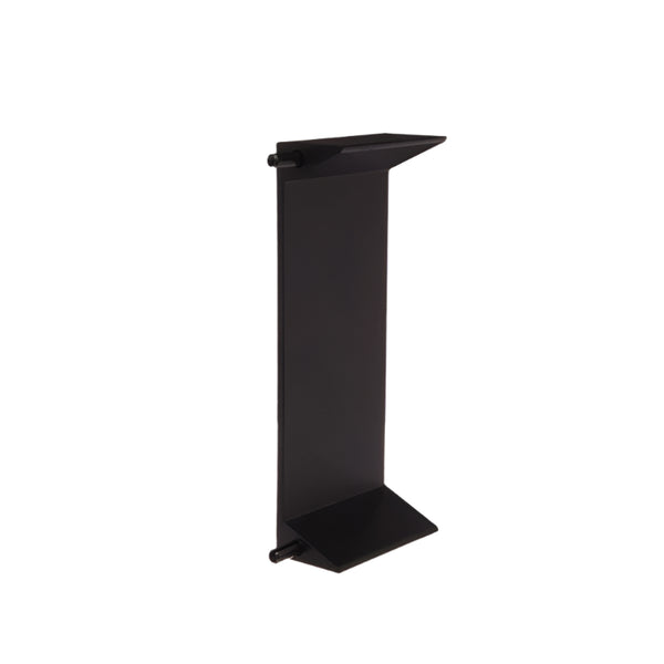 Black metal stand on a white background