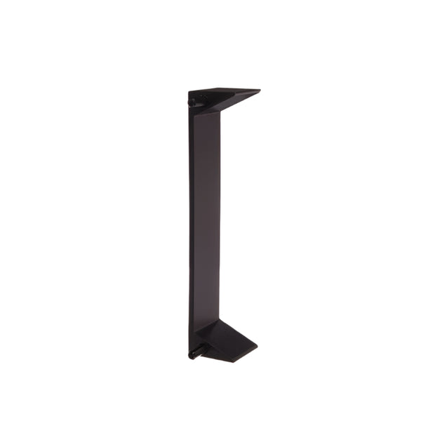 Black metal stand on a white background