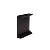Black metal bracket on a white background