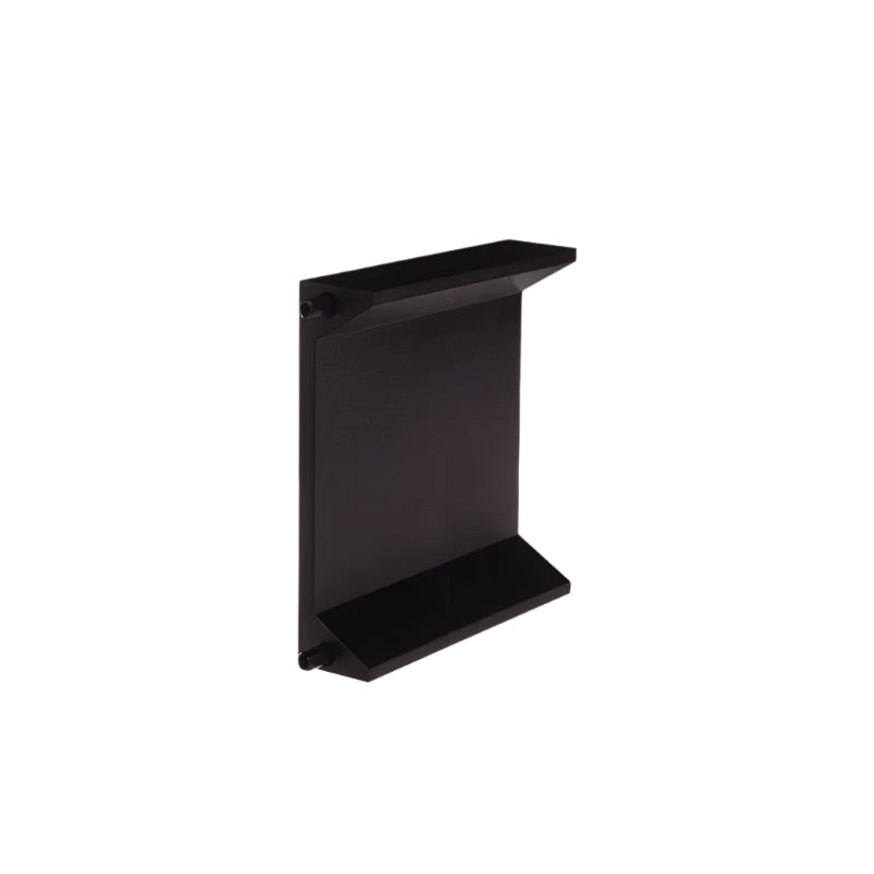 Black metal bracket on a white background