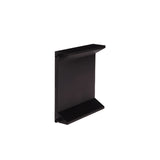 Black metal bracket on a white background