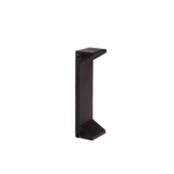 Black metal bracket on a white background