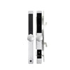 Digital door lock with electronic components on a white background