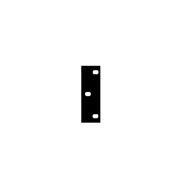 Black metal bracket on a white background