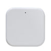 White square object with a small black dot on a white background