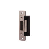 Metal door handle on a white background